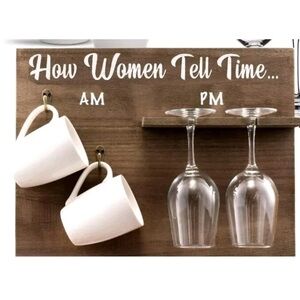 Gifts For Women Mom Grandma Sister Wife Nurses How Women Tell Time Wine Glass...